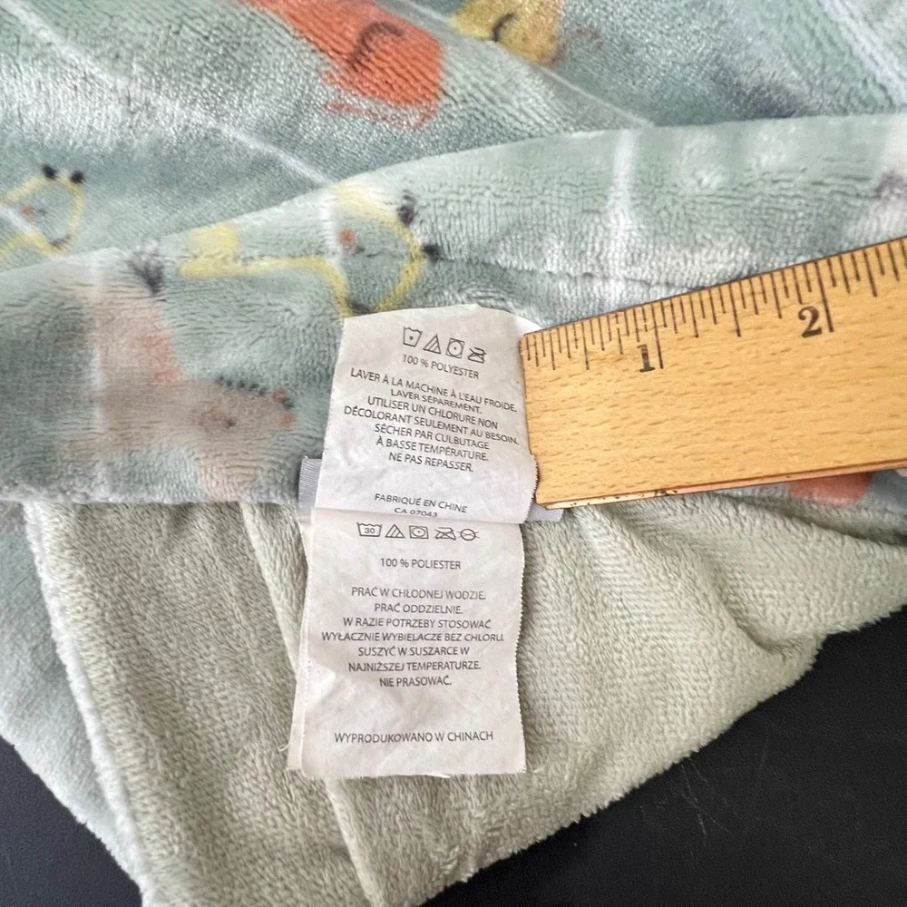 Cupcakes and Cashmere Animal Baby Blanket Striped Plush Soft 29x38